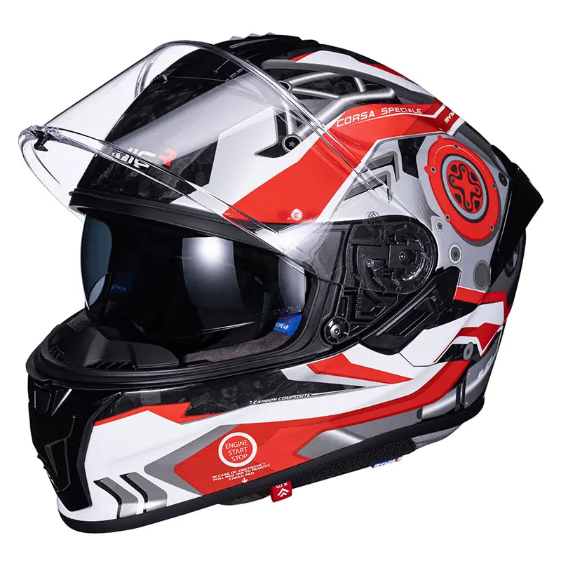 S-GT Carbon Fiber Full Face Helmet – Racing Red