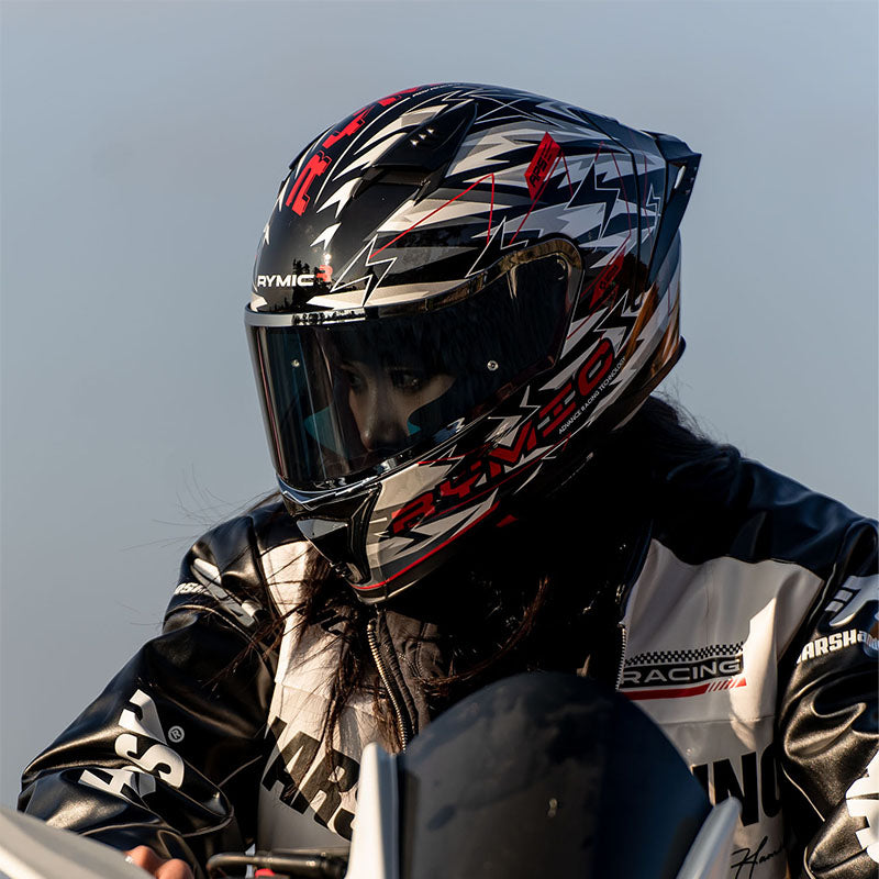 SR6 Full Face Helmet – Lightning Black/White
