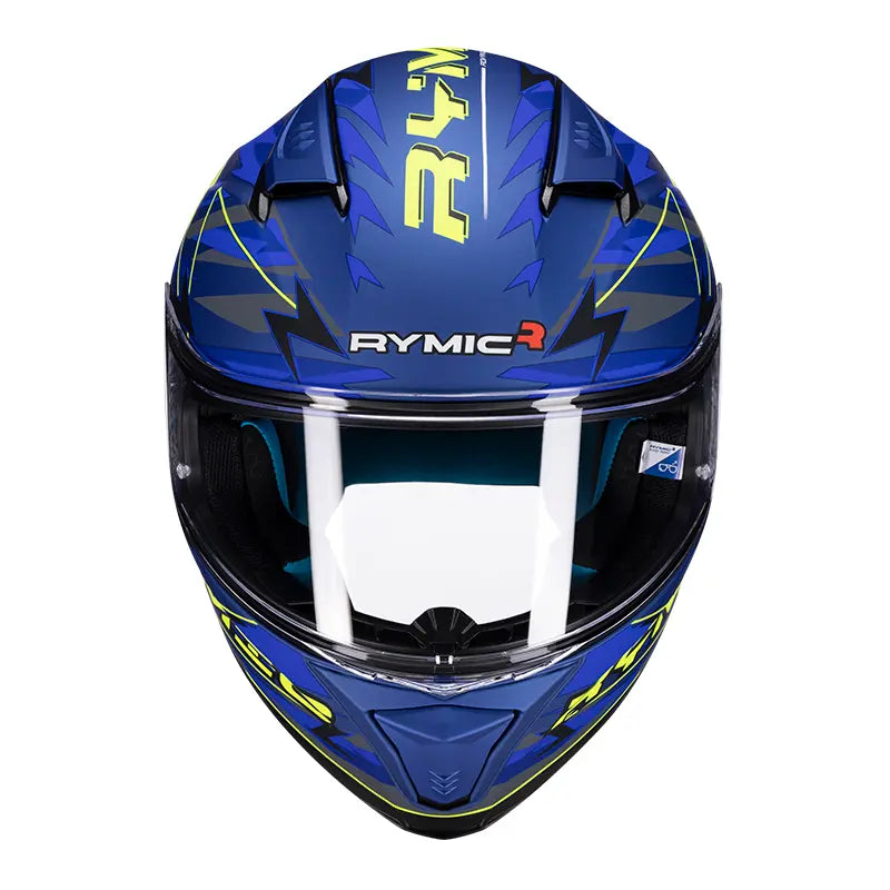 SR6 Full Face Helmet – Lightning Blue/Yellow