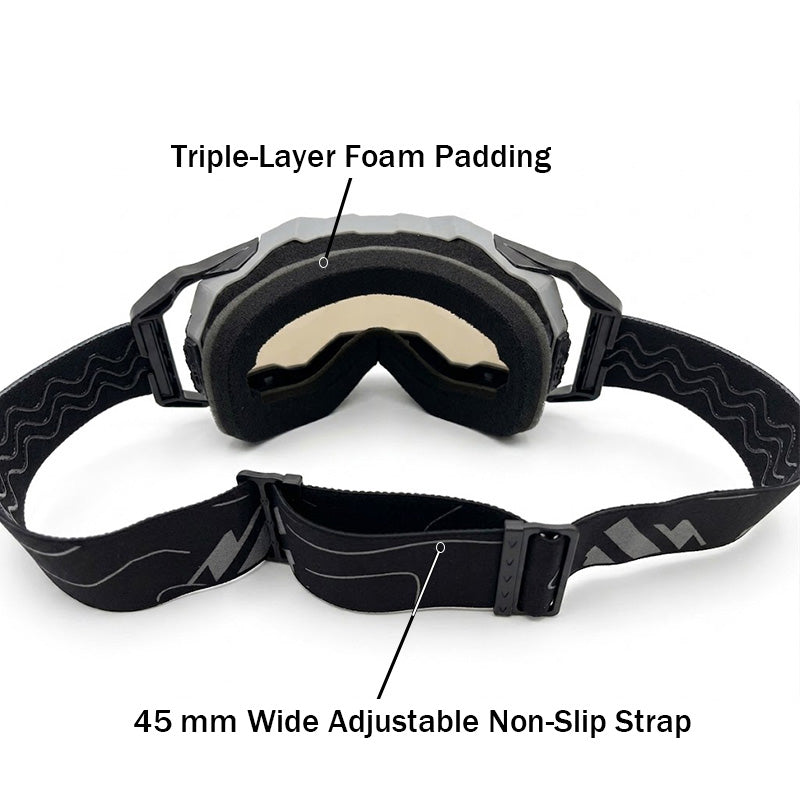 X60 Dual-Sport Motorradbrille – Silber REVO-Spiegelscheibe