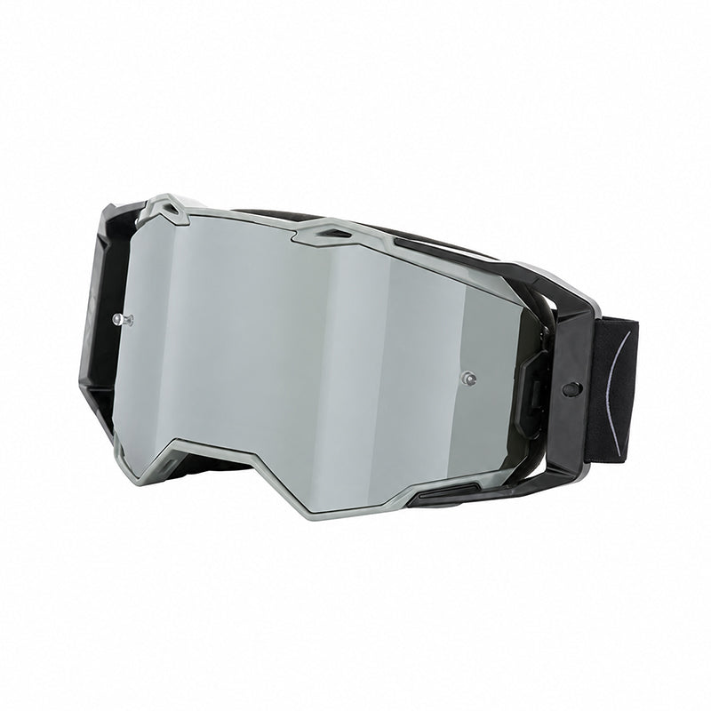 X60 Dual-Sport Motorradbrille – Silber REVO-Spiegelscheibe