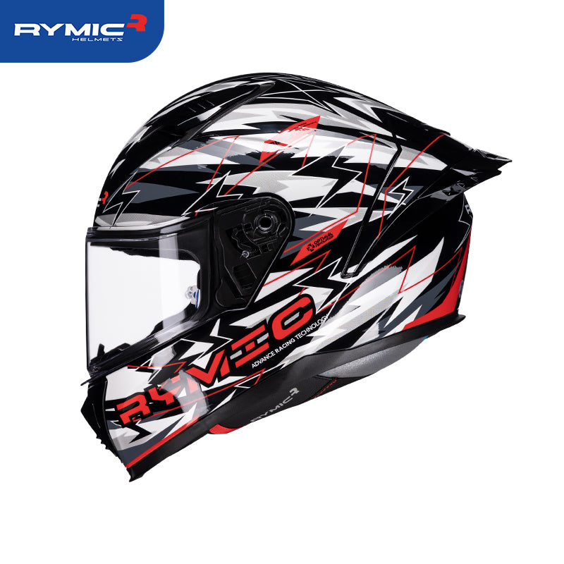 SR6 Integralhelm Black-White Lightning