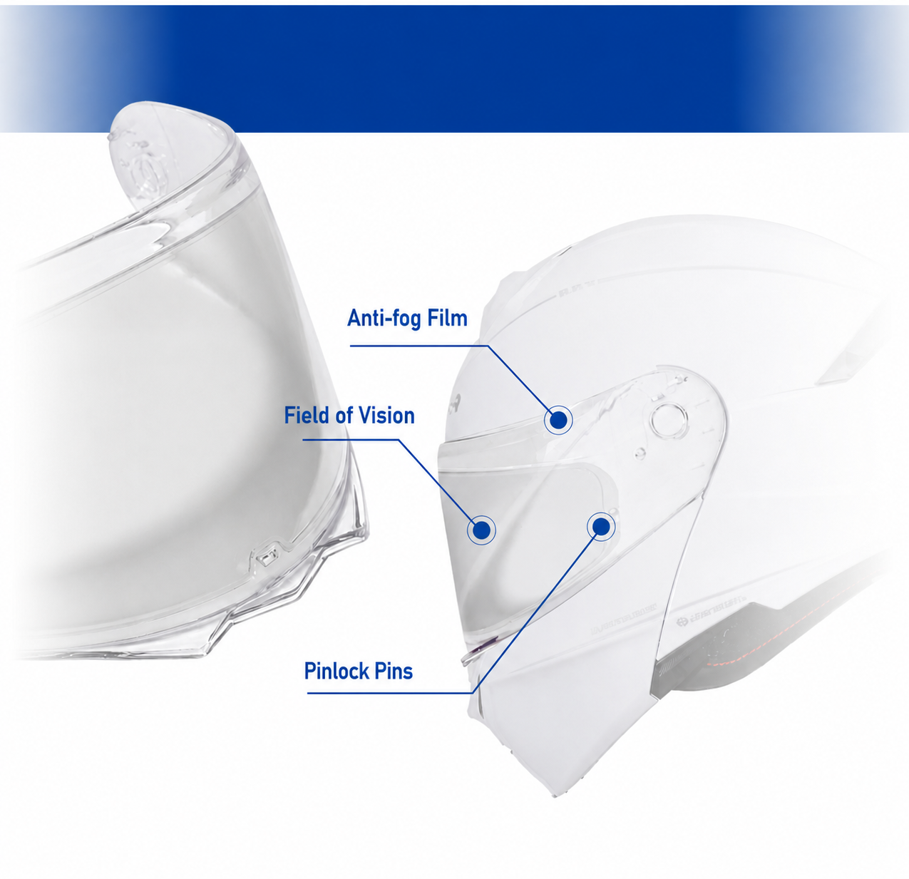 Pinlock® Antibeschlag-Innenscheibe für S-GT/SR6-Serie Helme
