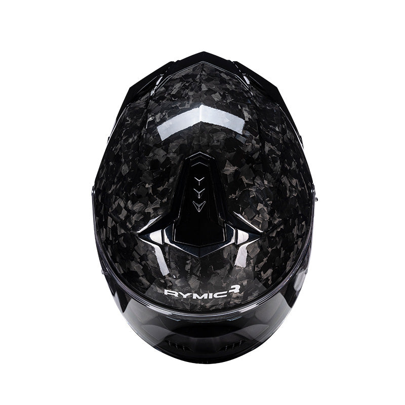 S-GT Full Face Motorcycle Helmet with Carbon Fiber Shell Mirror-Forged Grain Black