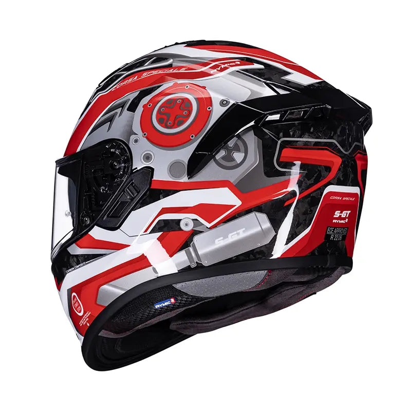 S-GT Carbon Fiber Full Face Helmet – Racing Red