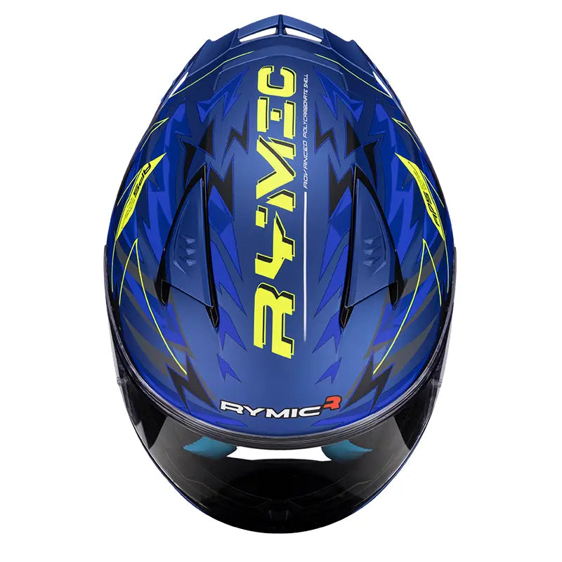SR6 Full Face Helmet – Lightning Blue/Yellow