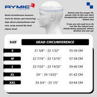 rymic motorcycle helmet size guide.