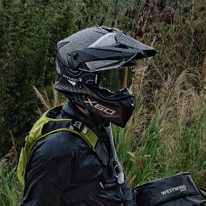 X60 Dual-Sport Motorradbrille – Dark Smoke Scheibe