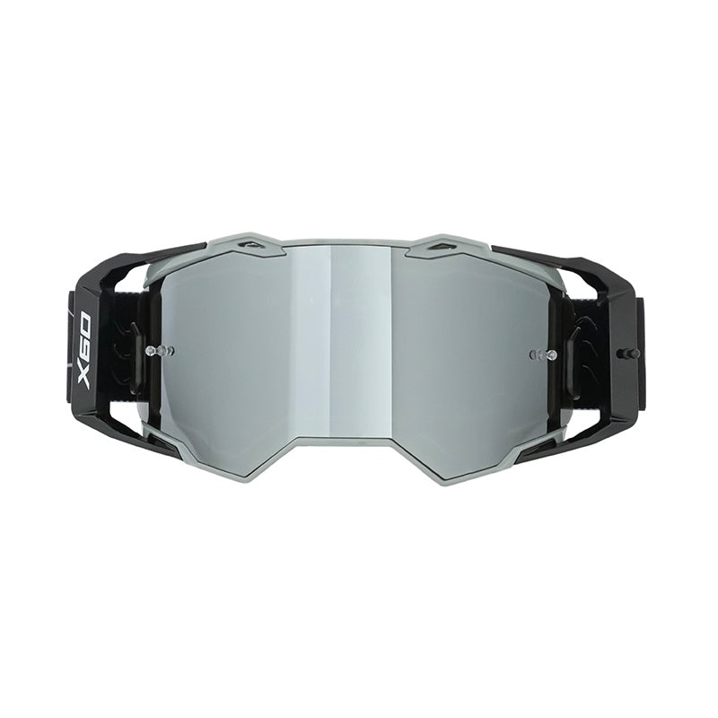 X60 Dual Sport Motorcycle Goggles – Silver Mirror Lens