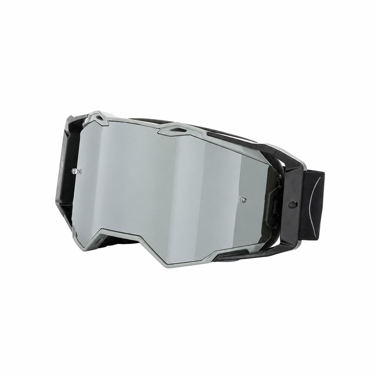 X60 Dual Sport Motorcycle Goggles – Silver Mirror Lens