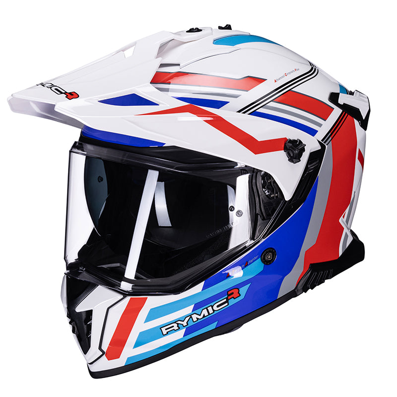 X60 Dual Sport ADV Motorcycle Helmet Vermilion & Cobalt Pathfinder
