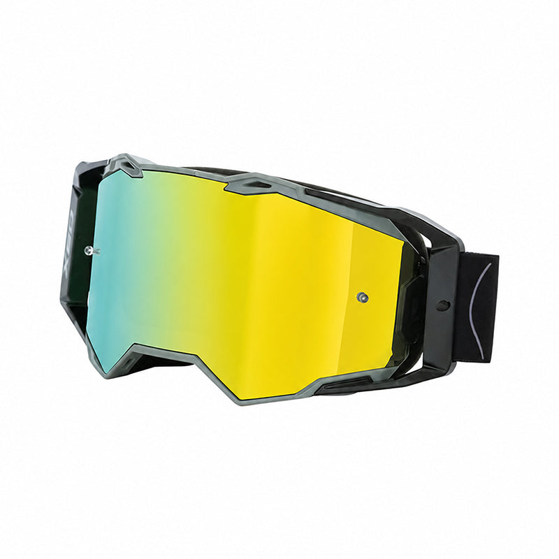 X60 Dual-Sport Motorradbrille – Gold REVO-Spiegelscheibe