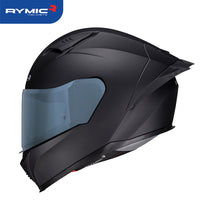 RYMIC sr6 full face motorcycle helmet matte black, revo tinted visor.